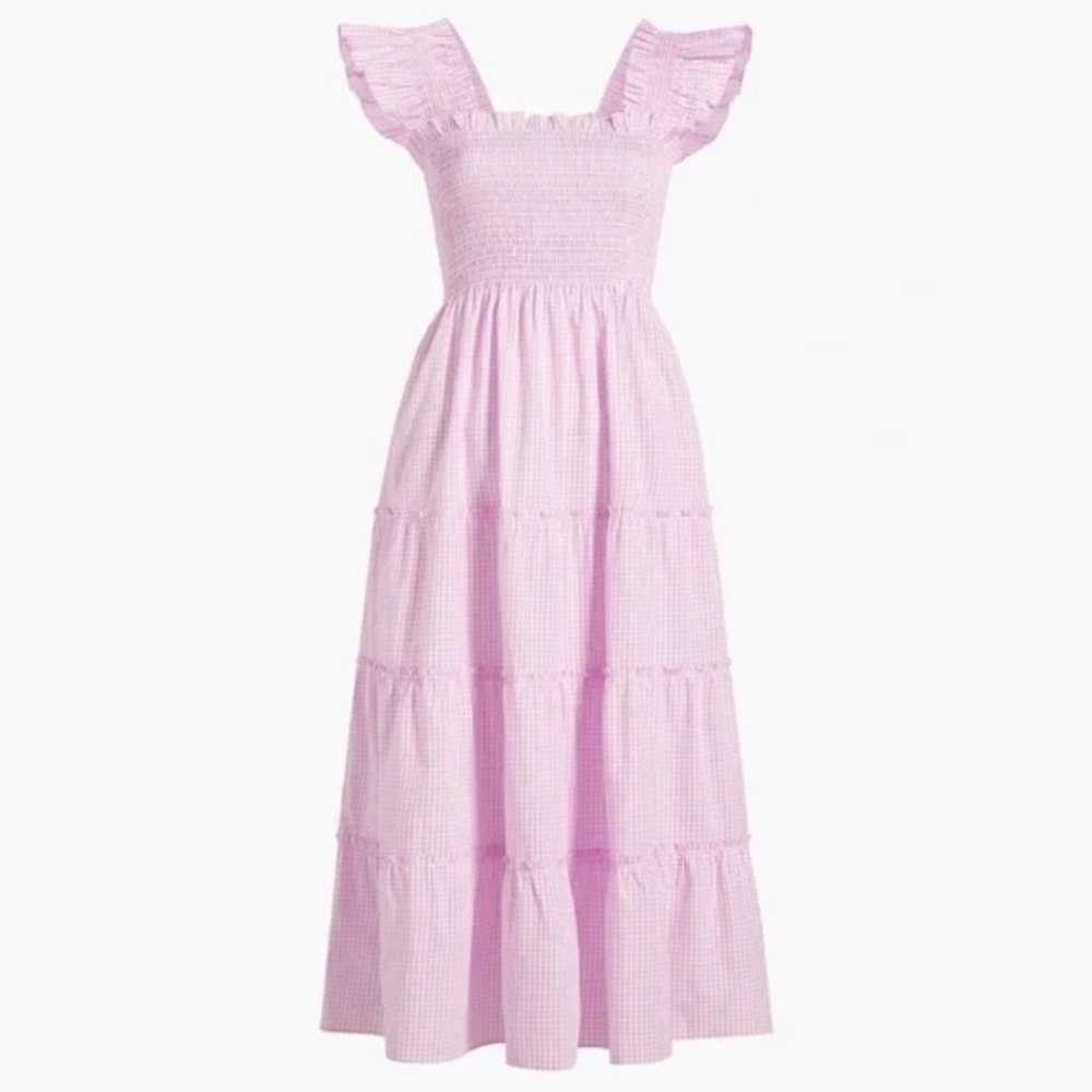 NWT Hill House Home Bubblegum Gingham Ellie Nap Dress
